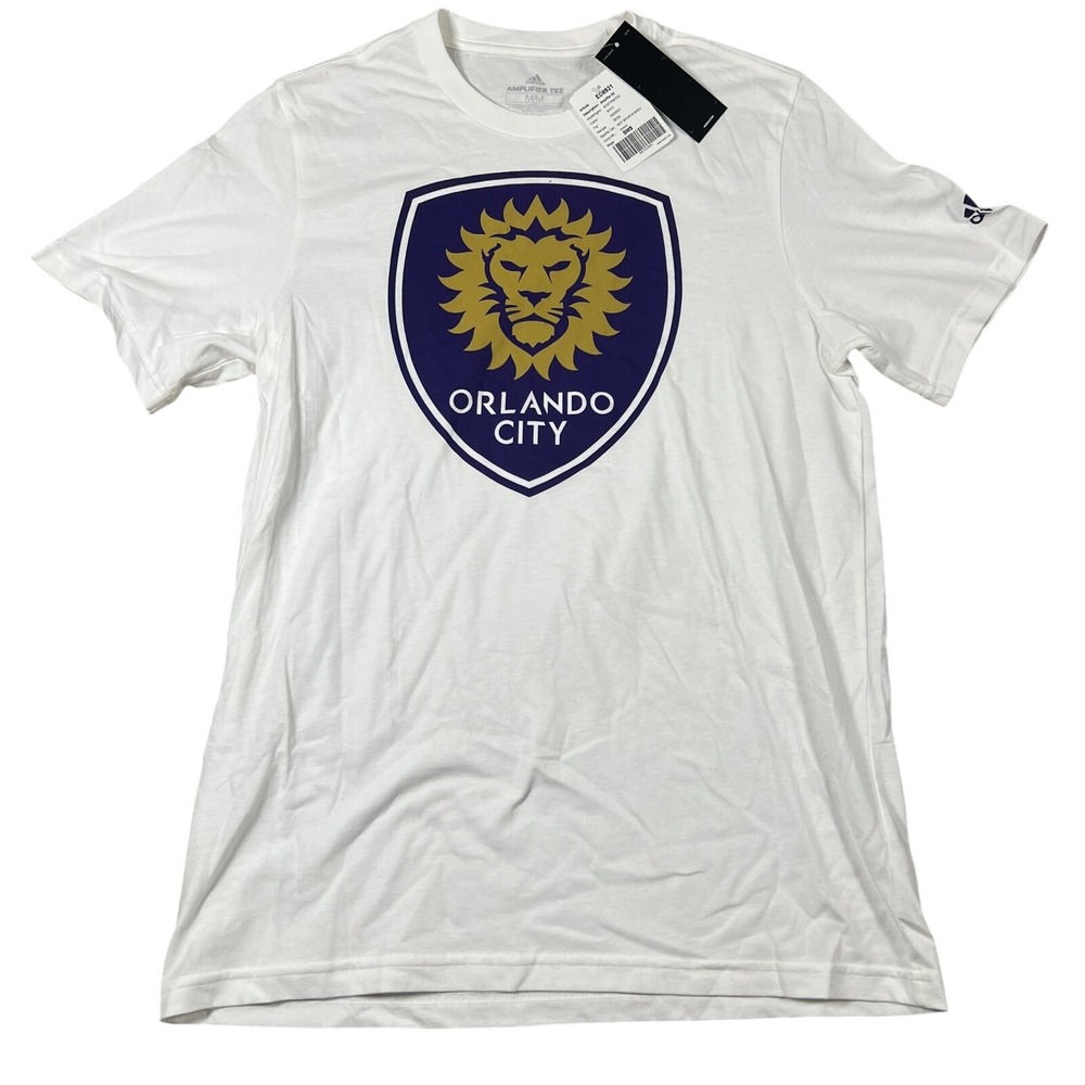 Adidas Orlando City SC MLS‎ Amplifier Tee Mens Medium White Short Sleeve